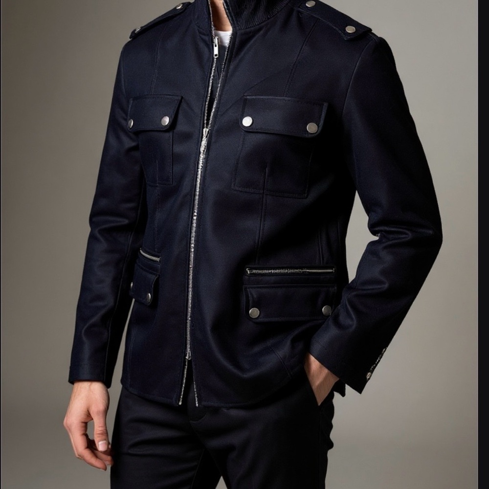 Men's Black wool coat